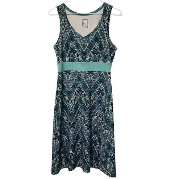 The North Face Flash Dry Sleeveless Teal & Navy Play Dress Size S - Picture 2 of 10